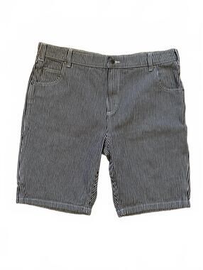 Dickies Carpenter Work Shorts Men's Size 38 Black White Hickory Stripe